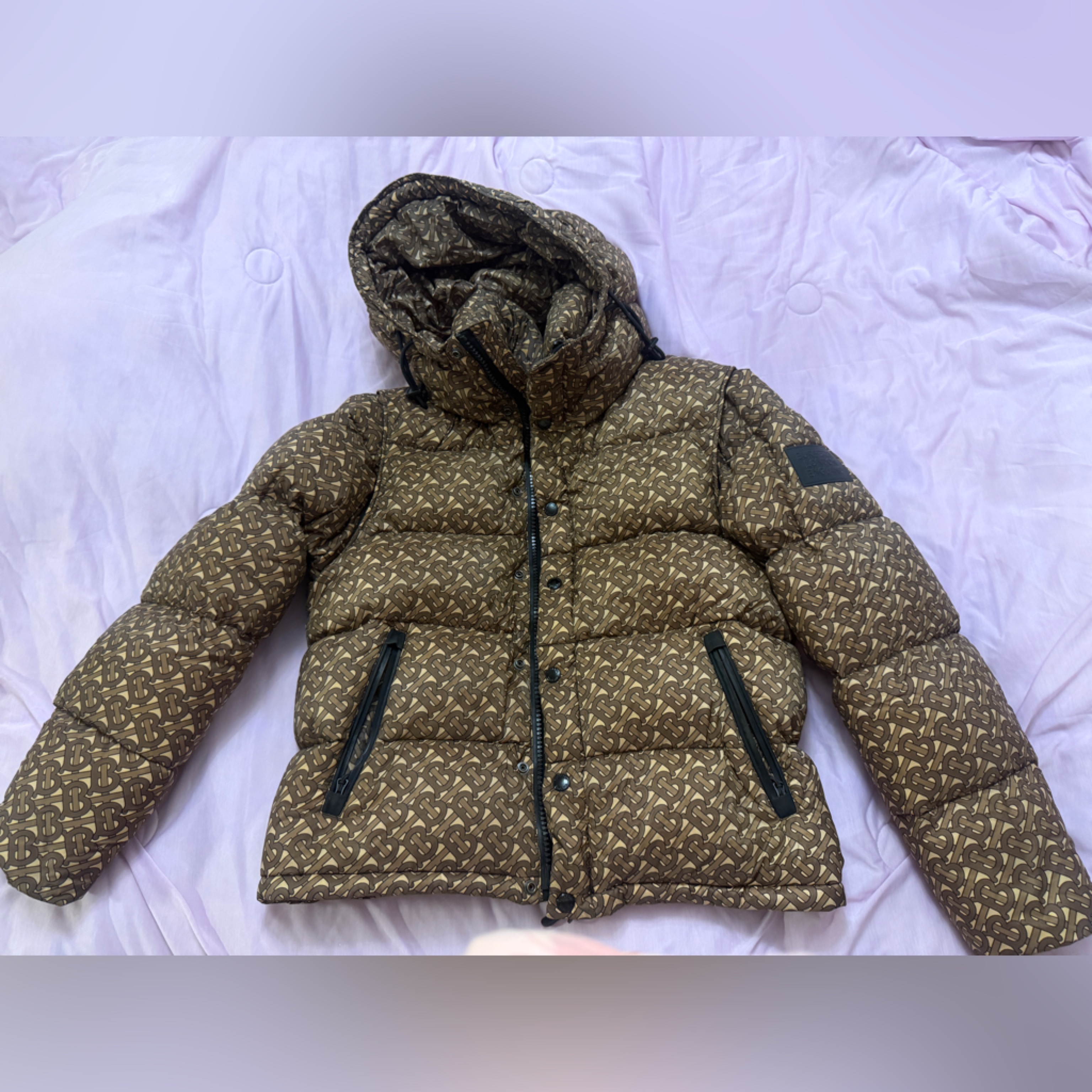 Burberry Brown Patterned Puffer Jacket